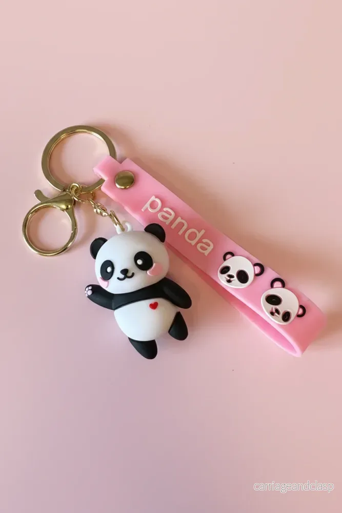 Söt Panda Nyckelring - Kawaii Accessoar för Väskor & Nycklar - Bild 3
