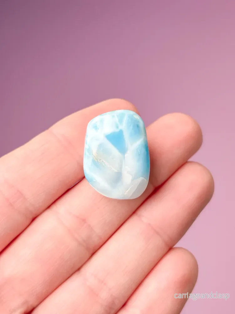 Larimar Pocket Stone Polished (nr 31) Exklusiv kvalitet - Bild 2