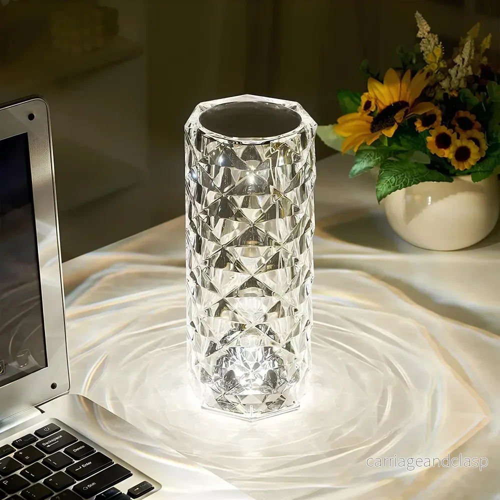 Kristallbordslampa med touchkontroll – Aurora | Veska