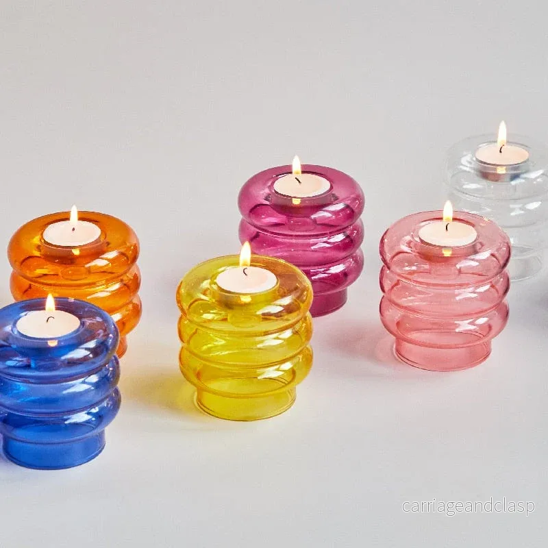 Dual Glass Spiral Candle Holder | Veska - Bild 3