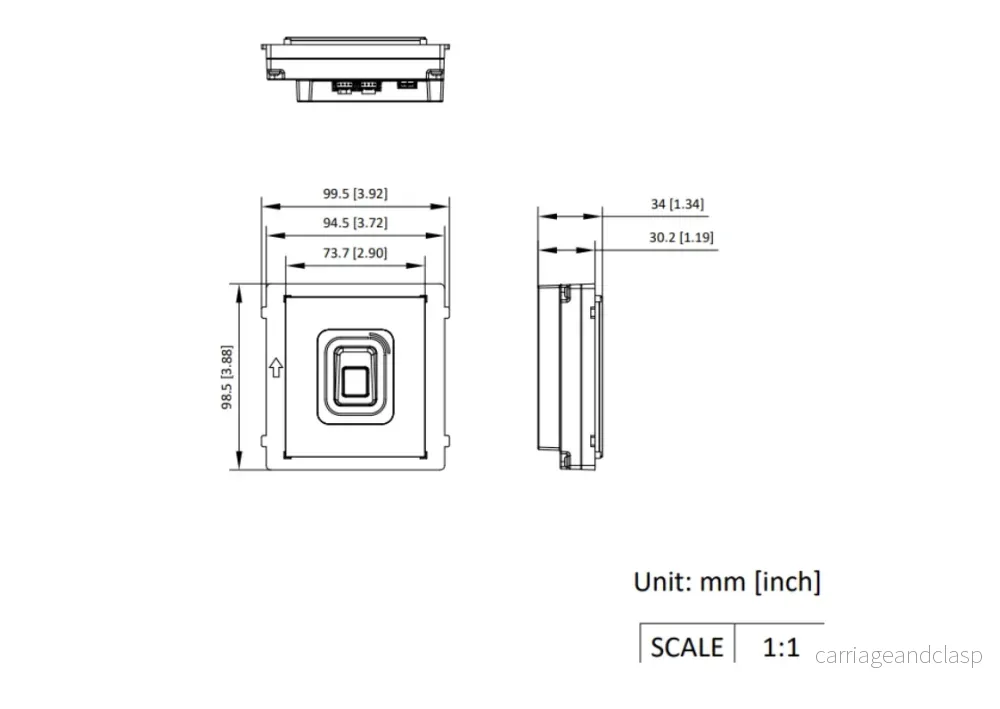 Hikvision DS-KD-MFB-S, fingeravtrycks- och kortläsarmodul i rostfritt stål - Bild 2