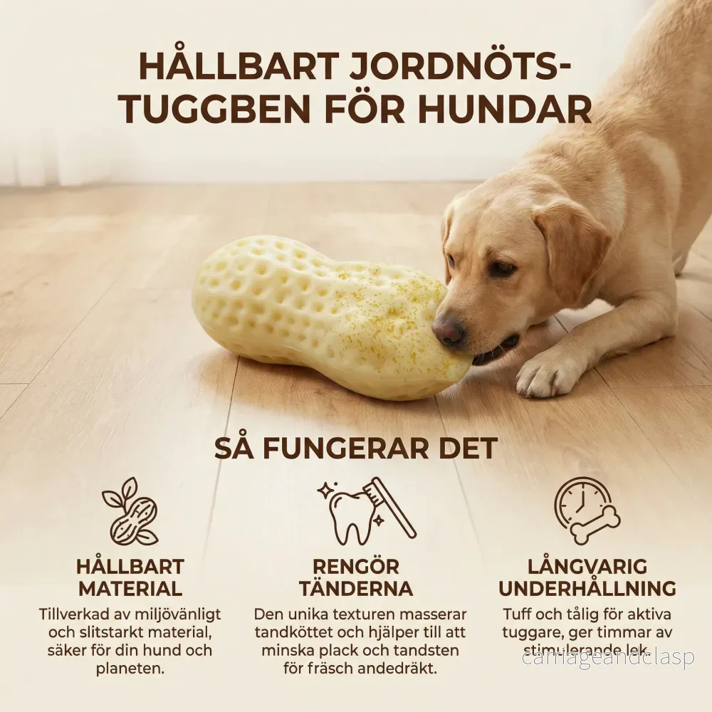 Hållbart Jordnöts-Tuggben för Hundar - Bild 2