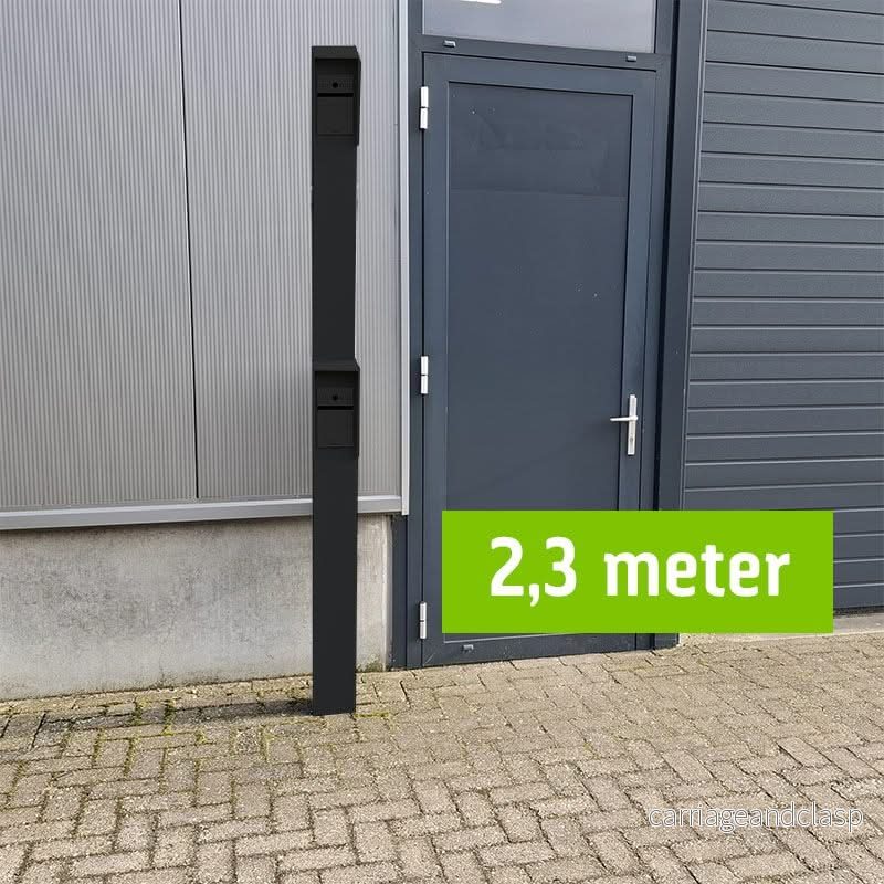 AlarmsystemExpert.co.uk Intercom-stolpe 230cm, 15x15cm Pulverlackerad med dubbla lager - Bild 2