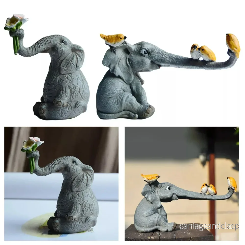 Lycklig Elefant Fe Trädgårdsprydnad | Veska - Bild 3