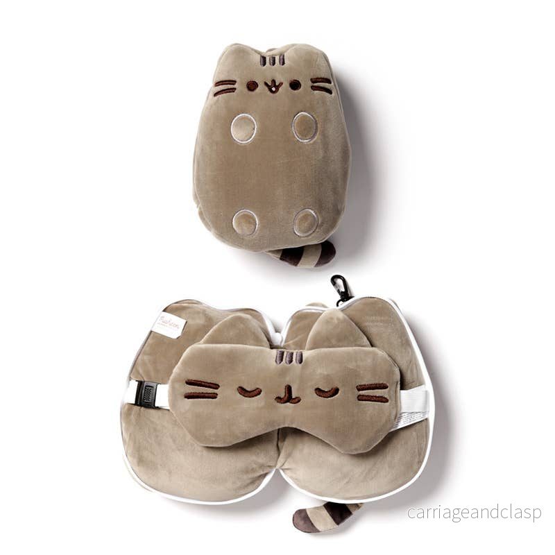 Pusheen nackkudde & ögonmask