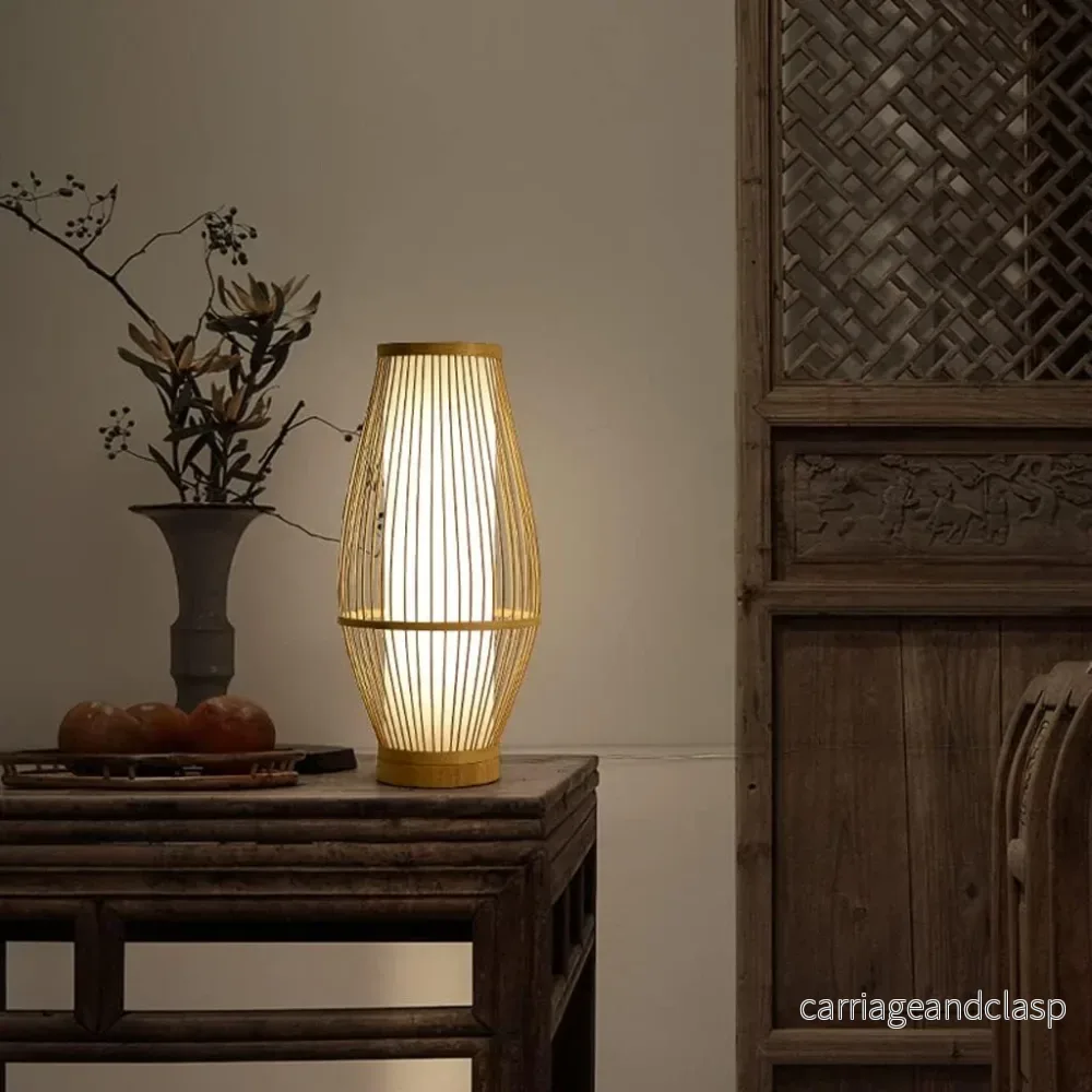 Zen-inspirerad bambulampa för sovrum och vardagsrum | Veska - Bild 2
