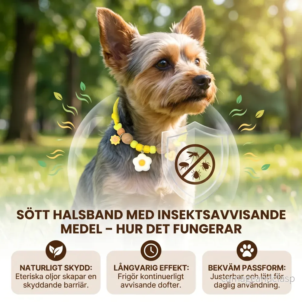 Söt halsband med insektsavvisande medel för hundar - Bild 2