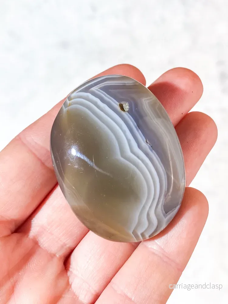 Naturlig Agat Palmstone (Nr. 15) - Bild 2