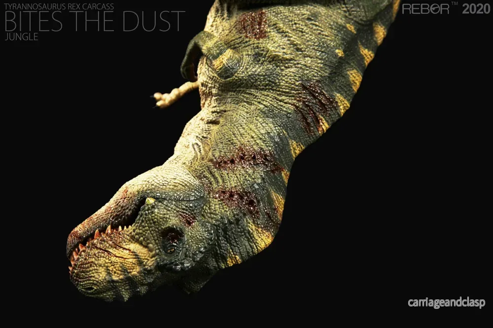 REBOR 1:35 Male Tyrannosaurus Rex Carcass Bites the Dust Jungle - Bild 3