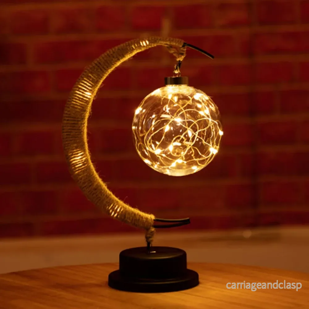 Rayvia Lunar Lamp – Halvmåne LED-ljus med glasglob för en mysig atmosfär | Veska