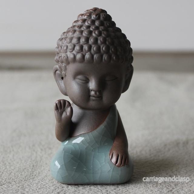 Mini Buddha-statyn i keramik och porslin | Veska - Bild 3