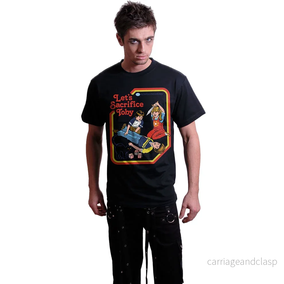 STEVEN RHODES - LETS SACRIFICE TOBY - Front Print T-Shirt Svart - Bild 2