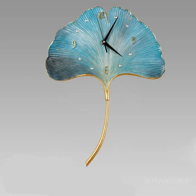 Elegant Leaf Wall Silent Clock | Veska Elegant Leaf Wall Silent Clock | Veska