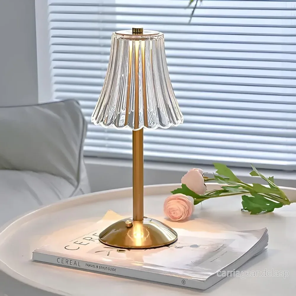 Veska | Gyllene Kristall Bordslampa - Bild 2