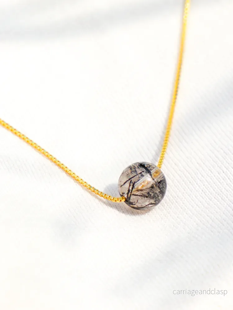 Akvamarin – Petite Heart – Guld