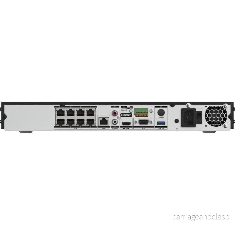Hikvision DS-7608NXI-I2/8P/S, AcuSense, Nätverksvideobandspelare, 8x IP-kanaler, 8x POE, 4K - Bild 3