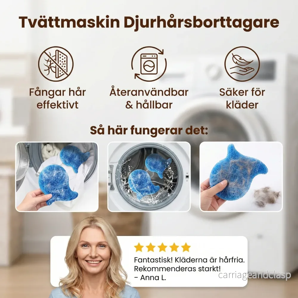 Tvättmaskin Djurhårsborttagare – Klistrig Ludduppsamlare För Hund Och Katt - Bild 3