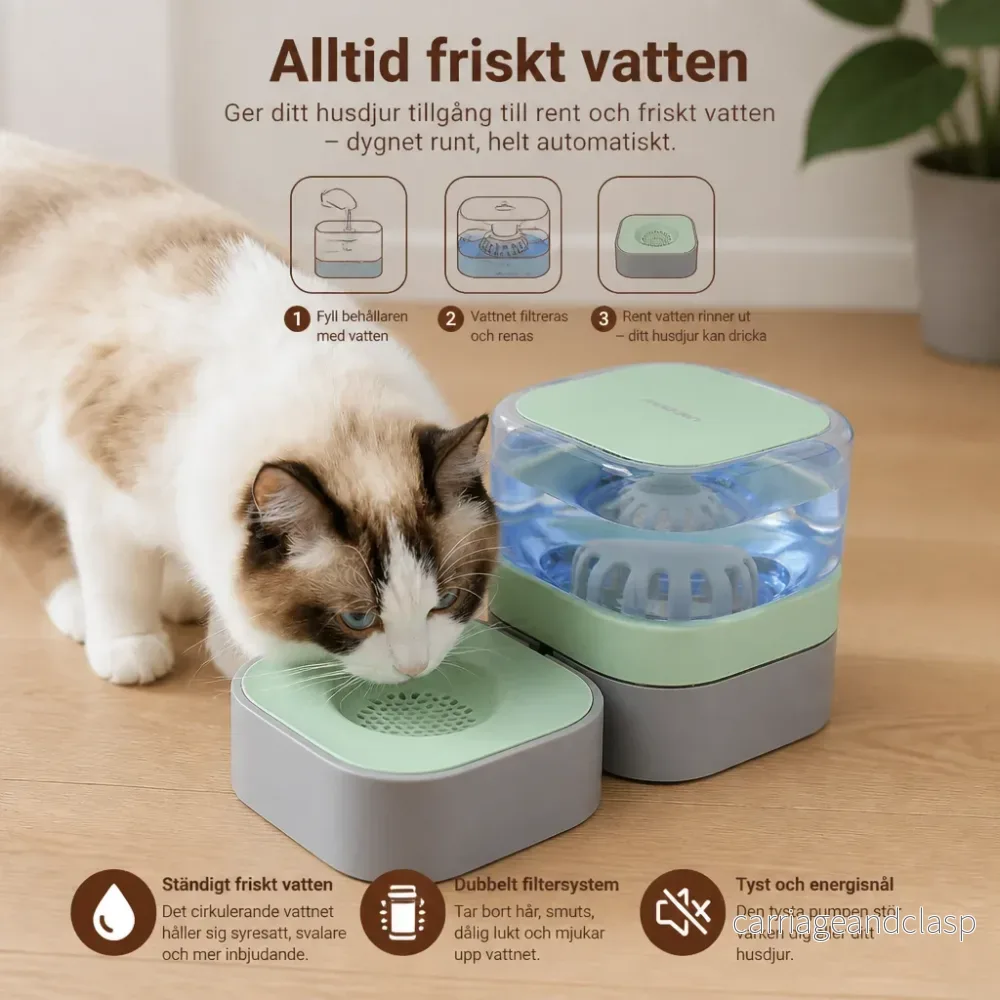 Automatisk bärbar vattendispenser för katter - Bild 2