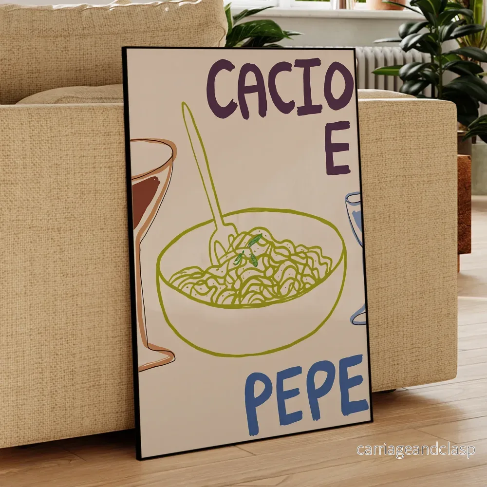 Cacio e Pepe & Spaghetti Bolognese Vägkonst | Veska