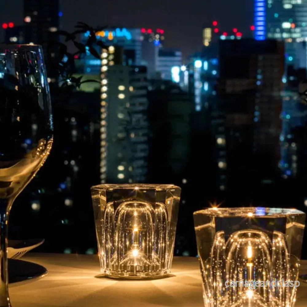 Veska | Crystal Table Lamp VÉLORIA | Diamond Look & 360° Light Play | Wireless & USB Rechargeable | Up to 12 hrs. Light Duration - Bild 3