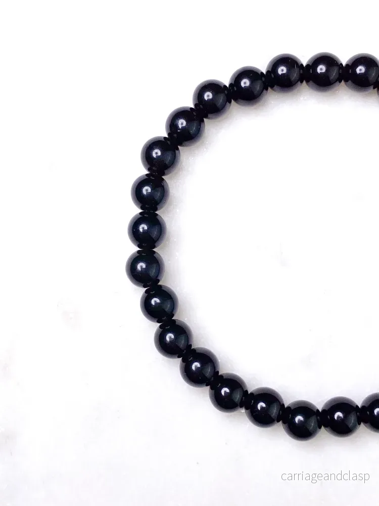 Svart obsidianarmband Svart obsidianarmband