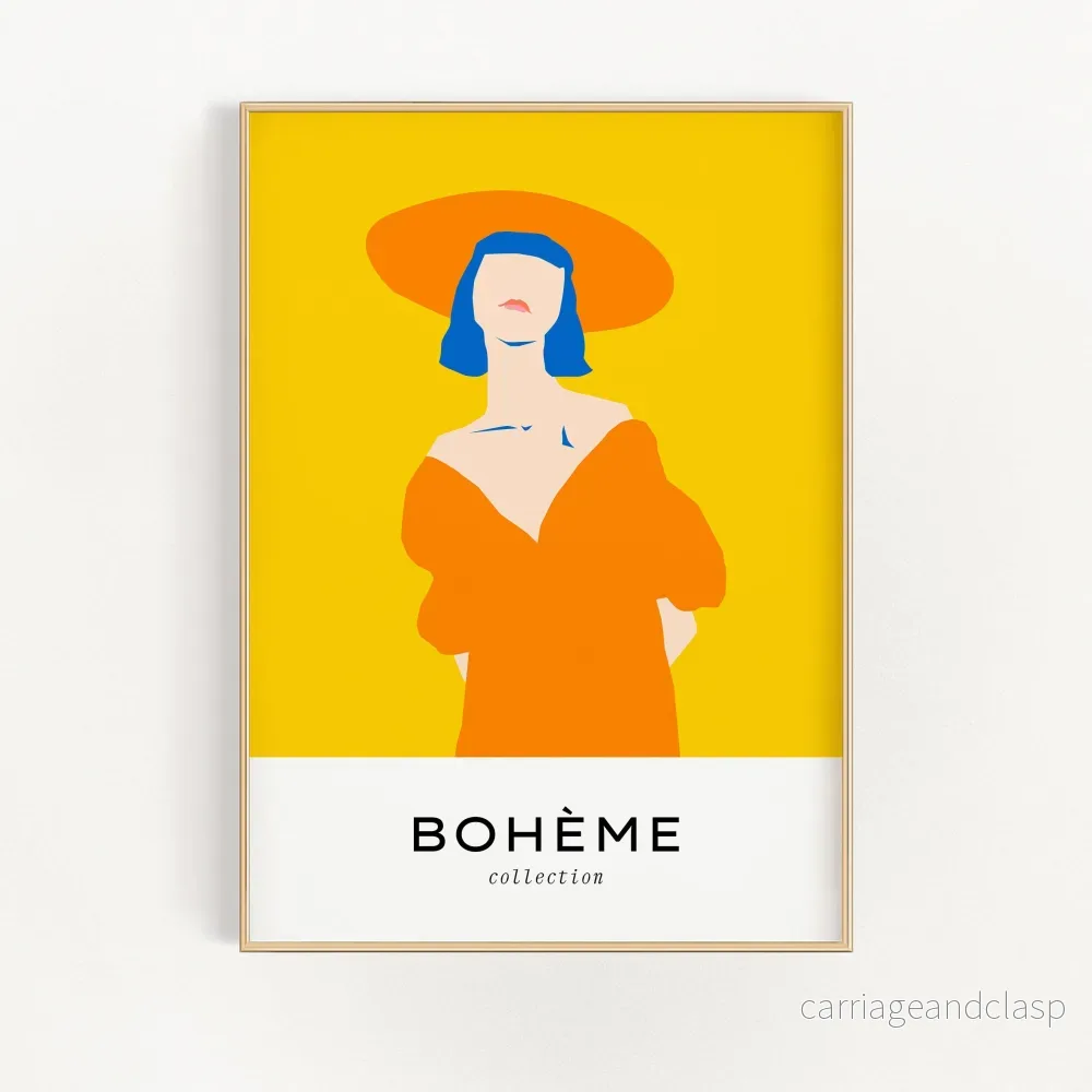 Boheme-Vår-Dam med en Hatt | Veska