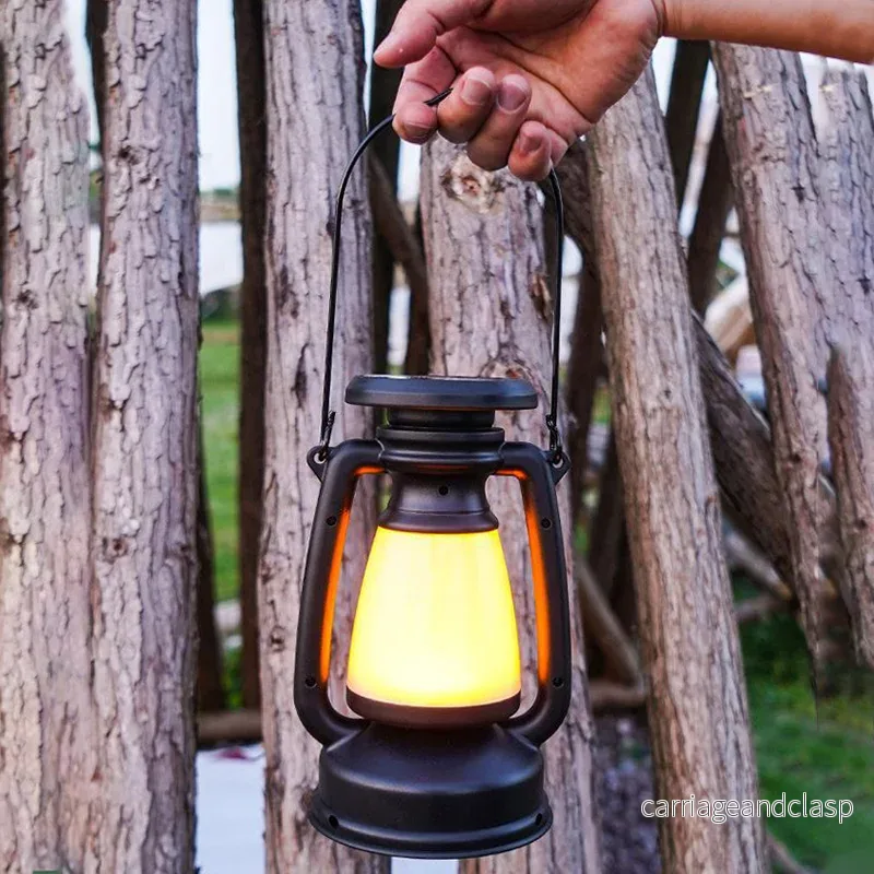 Veska | Nostalux Retro Lantern | LED Bordslampa med Fjärrkontroll | Uppladdningsbar & Dekorativ | För Hemmet, Camping & Bar