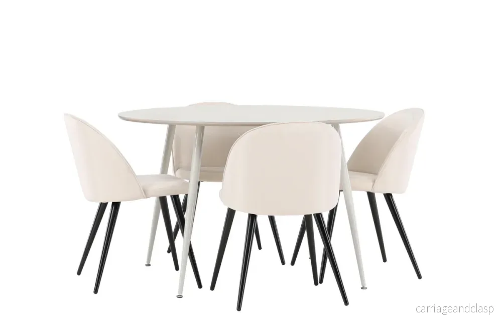 Velvet & Plaza Matgrupp Beige - Bild 2