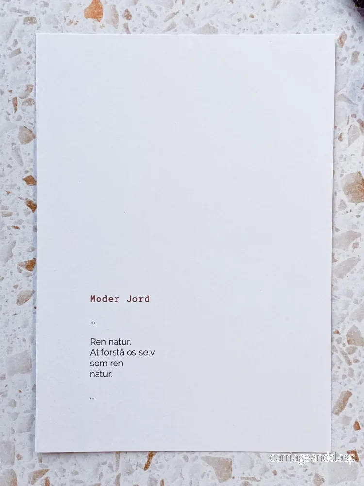 Poem Card - Moder Jord