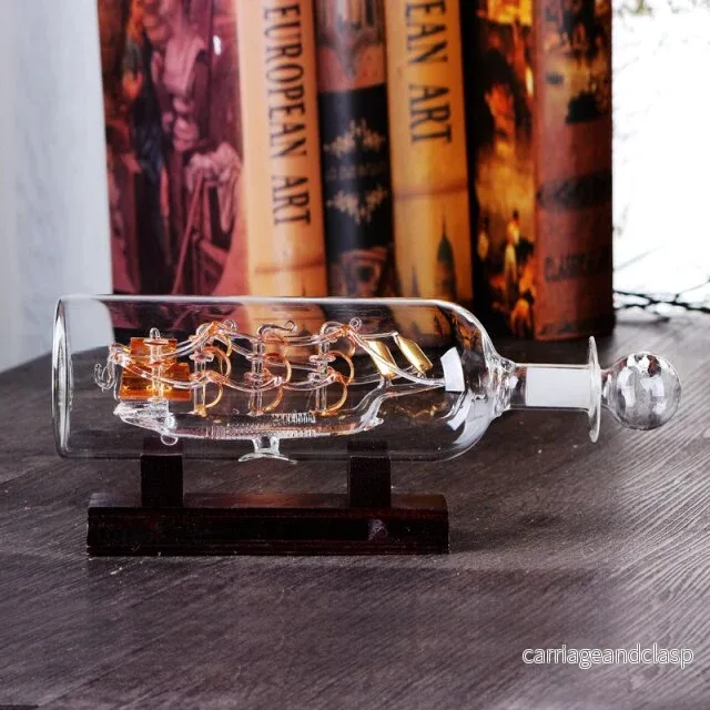 Vintage Ship in a Bottle Glass Boat Heminredning | Veska Vintage Ship in a Bottle Glass Boat Heminredning | Veska