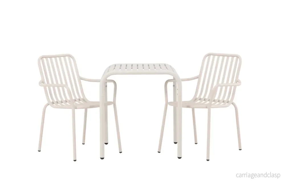 Borneo & Peking Cafebord Beige + Matstolar Beige - Bild 2