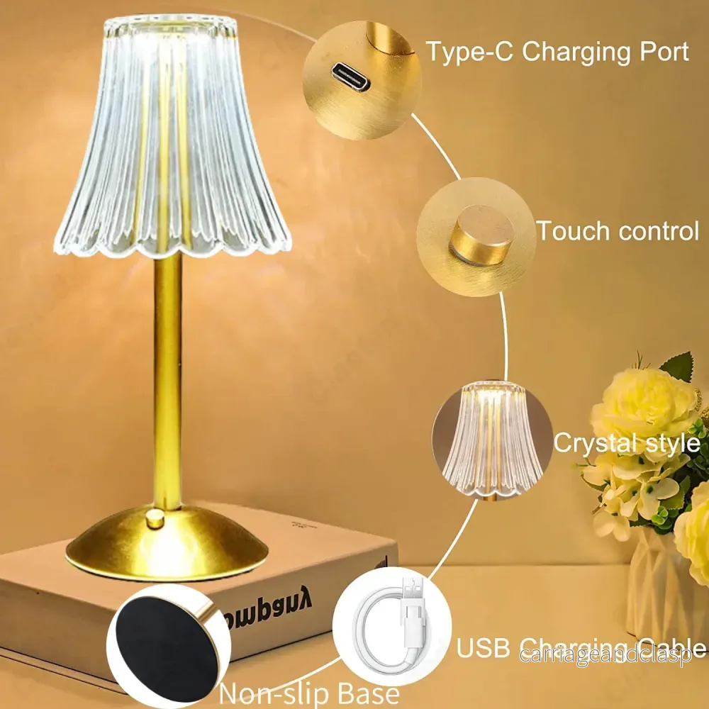 Veska | Cristalglow - Chic Trådlampa med Elegant Krist декорация - Bild 2