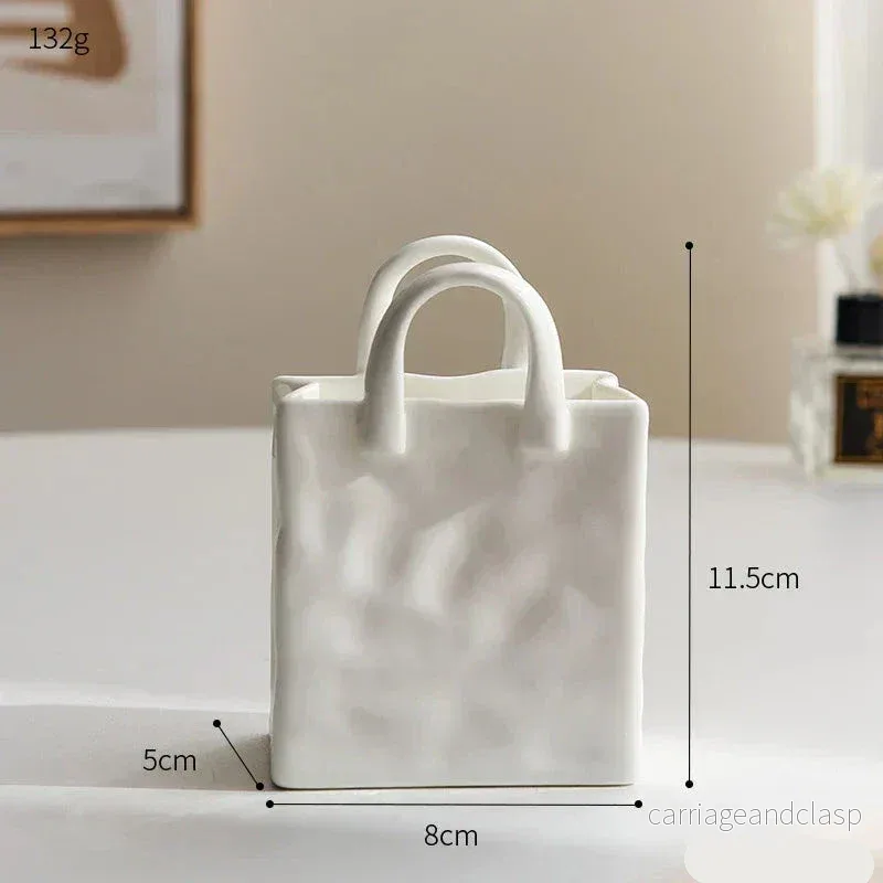 Unique Handle Vase - Modern och Stilig | Veska