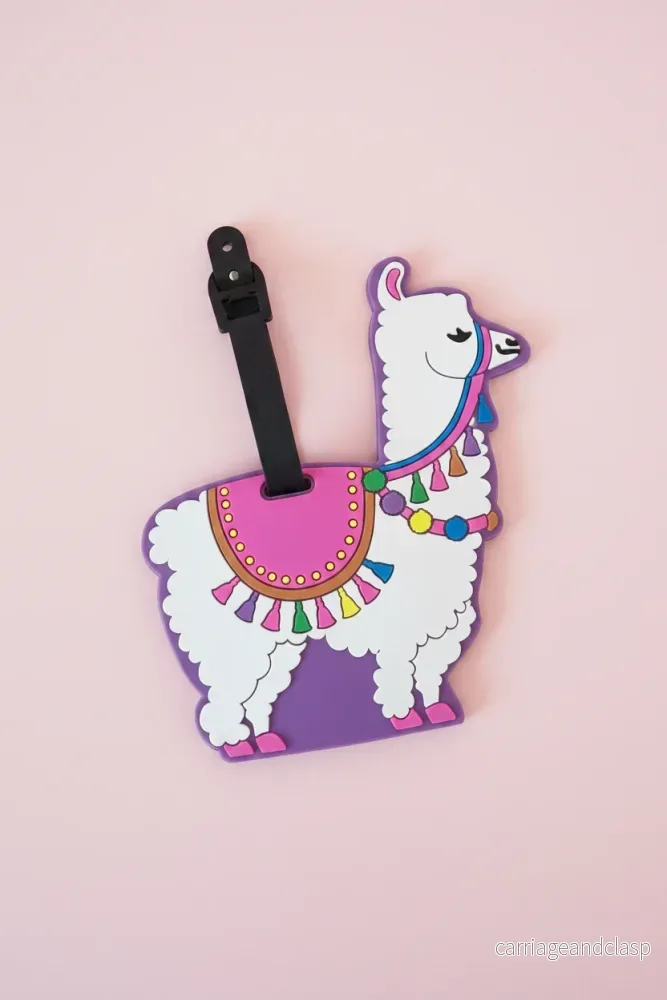 Söt Lama Väsktagg – Kawaii Accessoar för Resor & Väskor Söt Lama Väsktagg – Kawaii Accessoar för Resor & Väskor