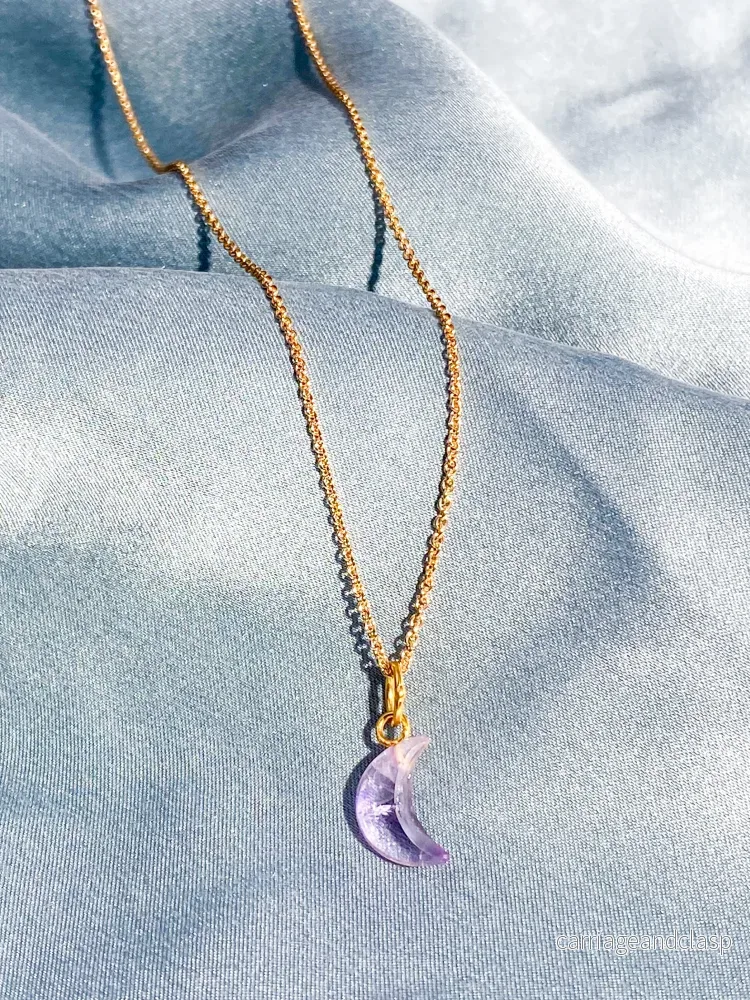 Mini Månhalsband (Ametist)