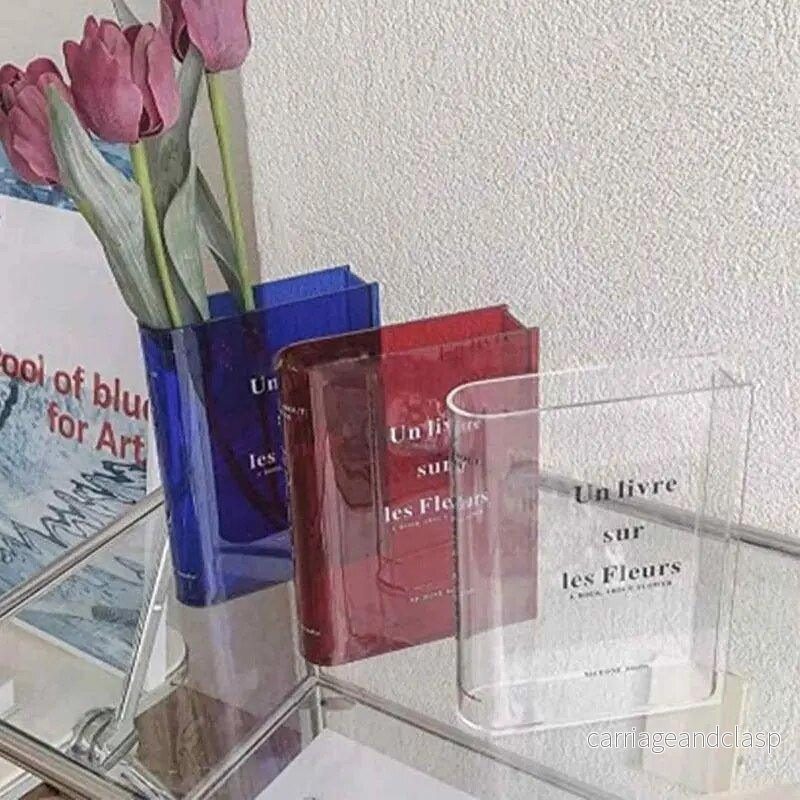 Modern genomskinlig vas för eleganta Veskaomsterarrangemang och stilig inredning | Veska - Bild 2