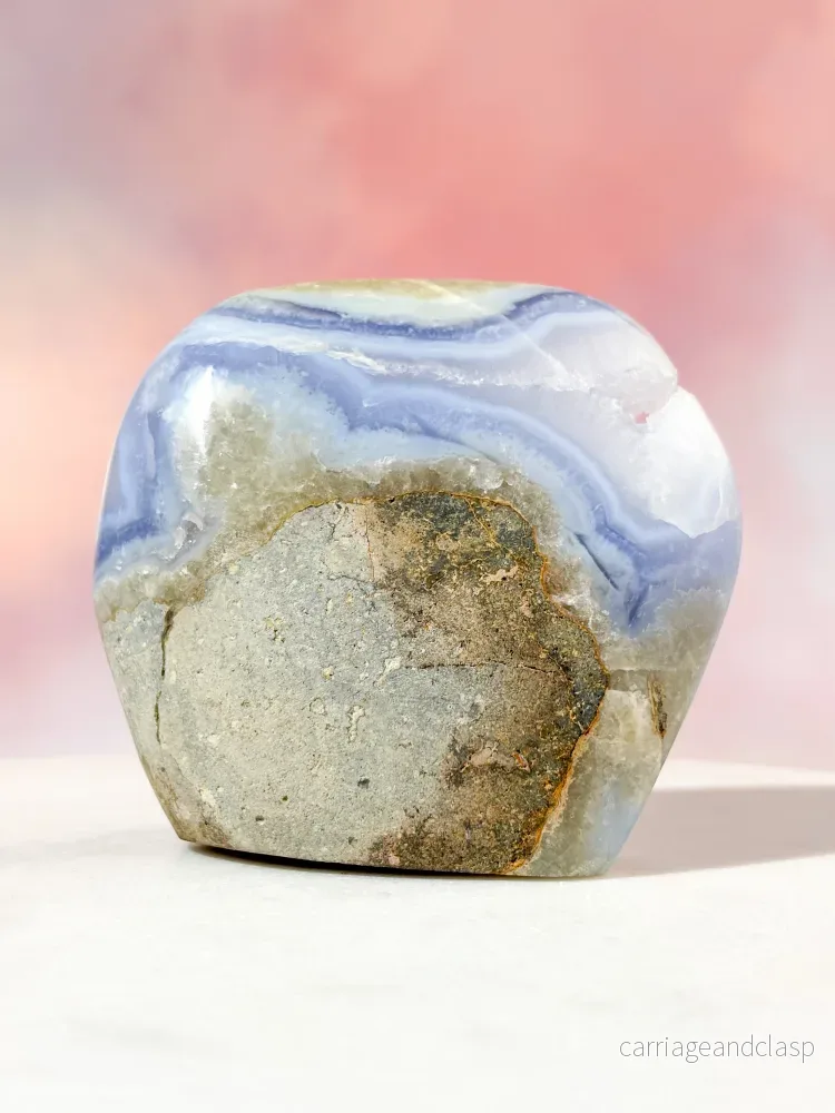 Druzy Blond Agat Freeform (Nr. 18) - Bild 3