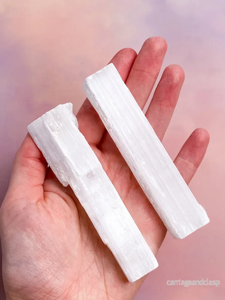 RAW SELENITE ROD - 10 cm - Bild 3