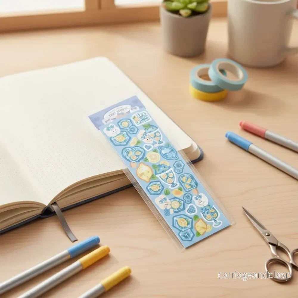 Kawaii Stickers Ark Ice Blue Lemon - Bullet Journal & Pyssel Dekoration - Bild 2