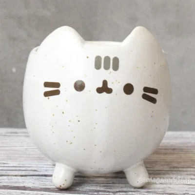 Söt katt succulent växtkruka | Veska Söt katt succulent växtkruka | Veska