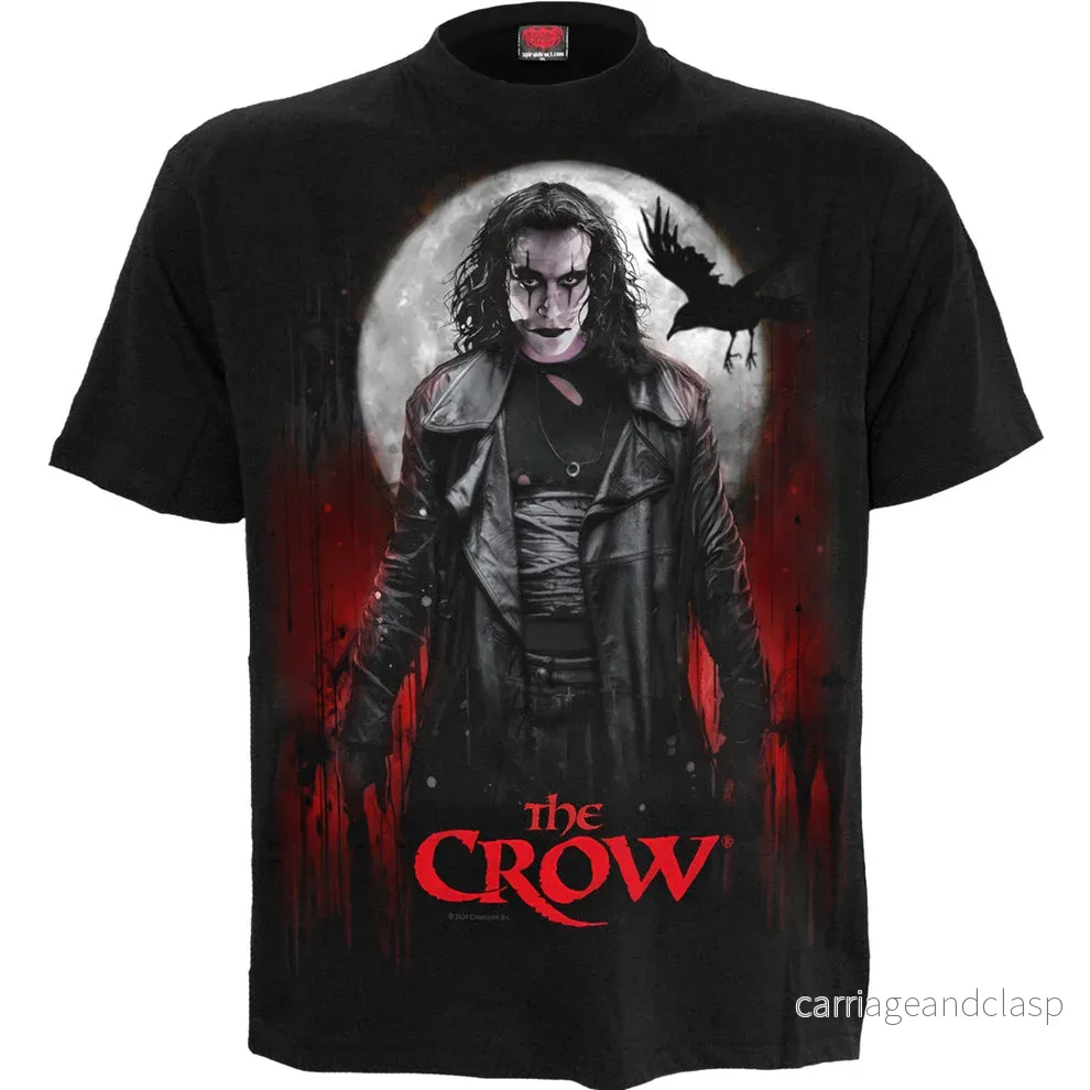 THE CROW – BLOOD MOON – Front Print T-Shirt Svart THE CROW – BLOOD MOON – Front Print T-Shirt Svart