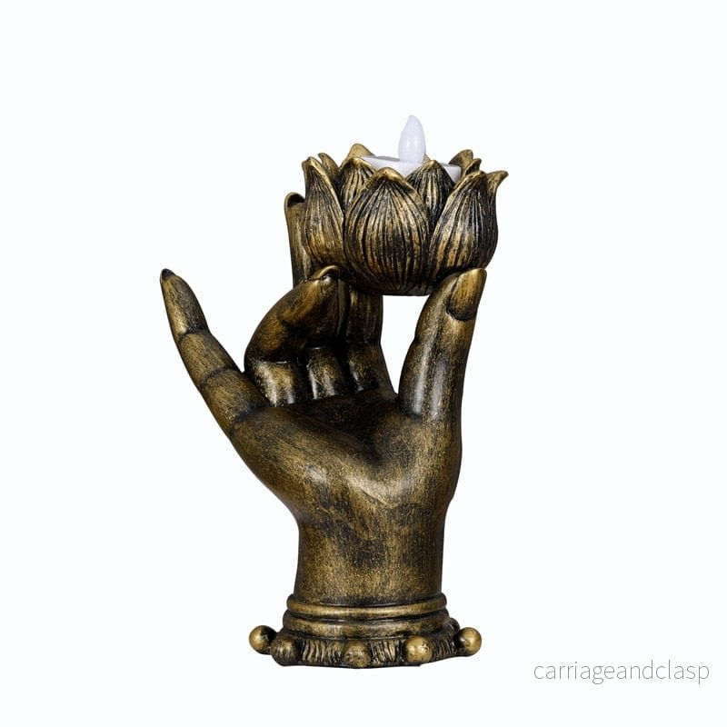 Lotus Buddha Hand Ljusstake | Veska