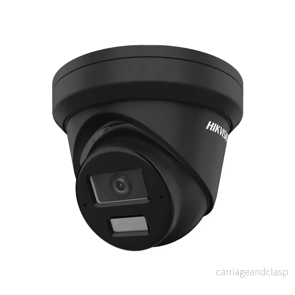 Hikvision DS-2CD2343G2-LI2U Svart, 4MP Turret, Smart Hybrid Light, AcuSense, PoE, Micro SD-kortplats, mikrofon