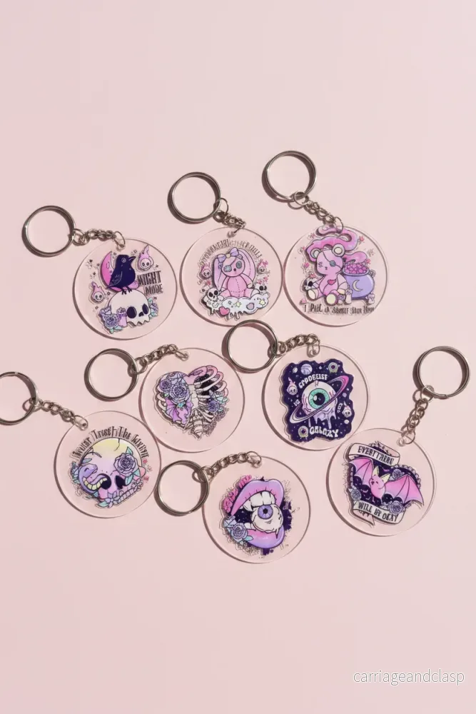 Nyckelring Kawaii Goth-stil