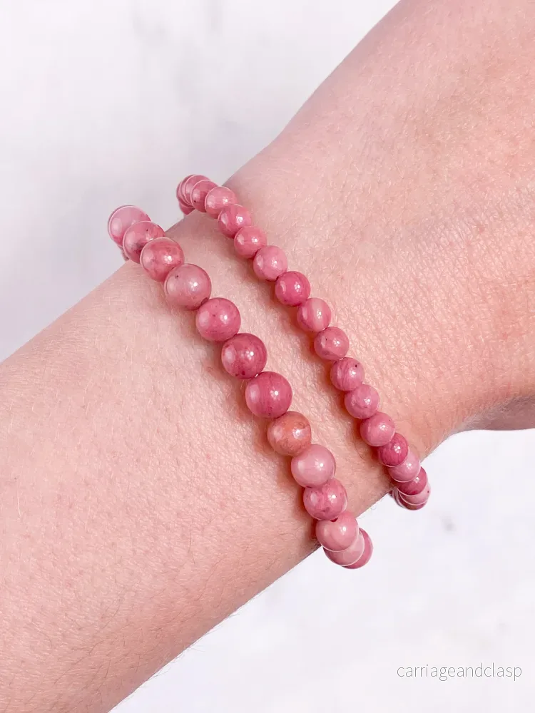 Rosa Rhodonite polerad - Bild 2