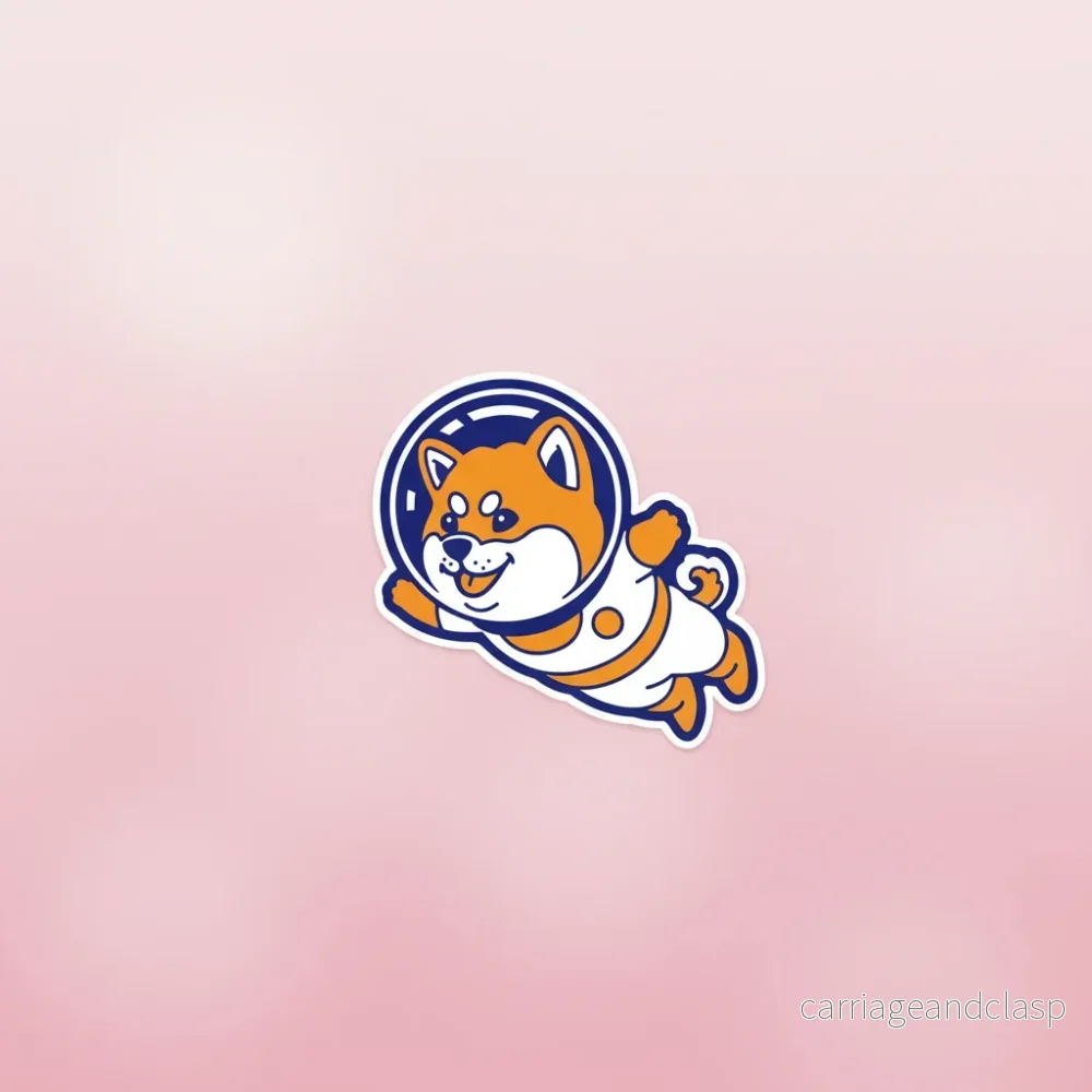 “Space Shiba” vinylklistermärke “Space Shiba” vinylklistermärke