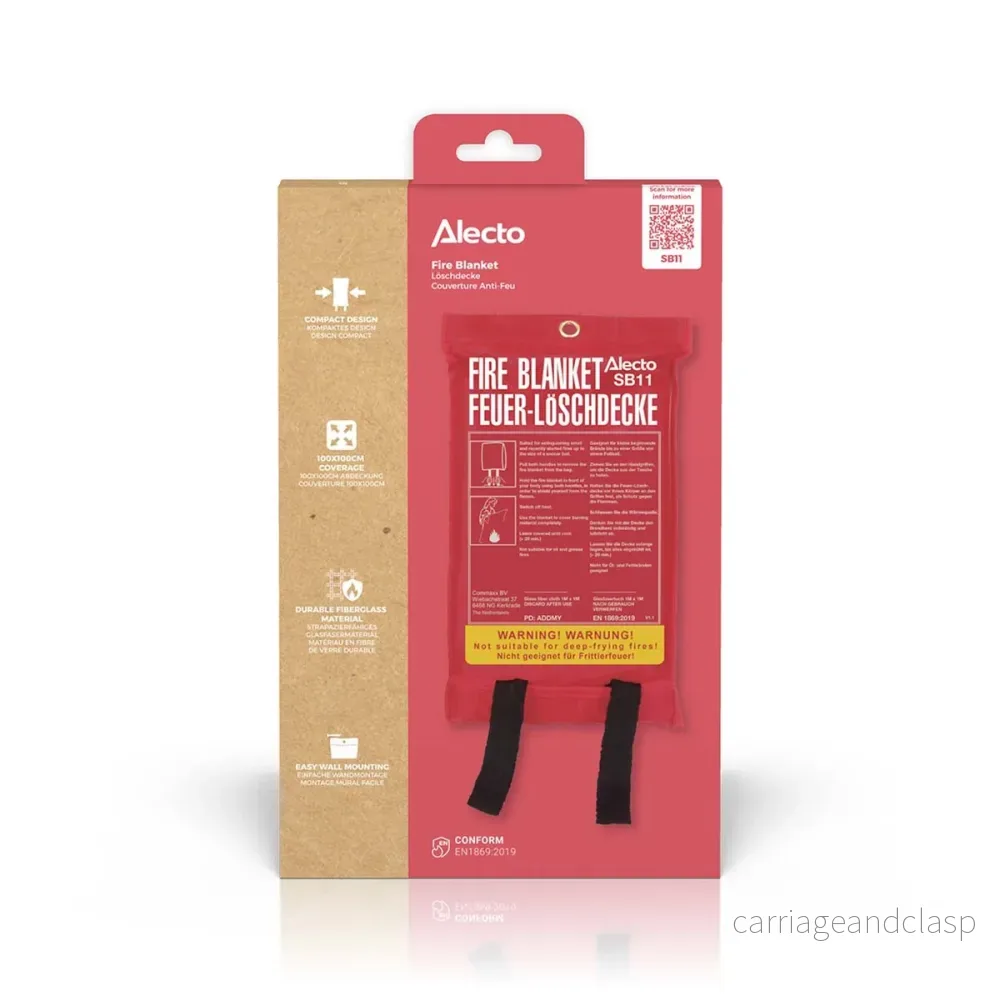 Alecto SB11 Brandsläckningsfilt 100 x 100 cm Alecto SB11 Brandsläckningsfilt 100 x 100 cm