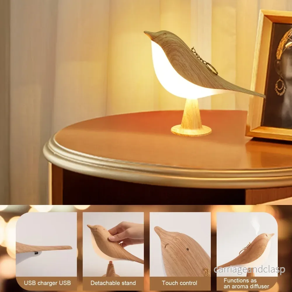BrightNest - USB LED Fågel Bordslampa med Touch Veska - Bild 2