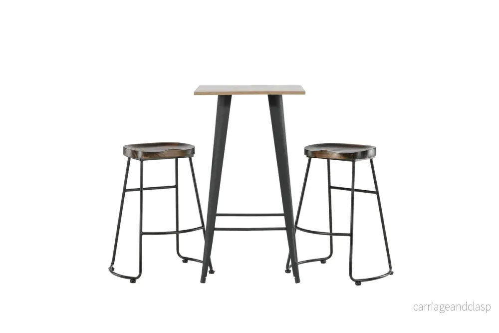 Tempe & Ozark Barbord + Barstolar Svart - Bild 2