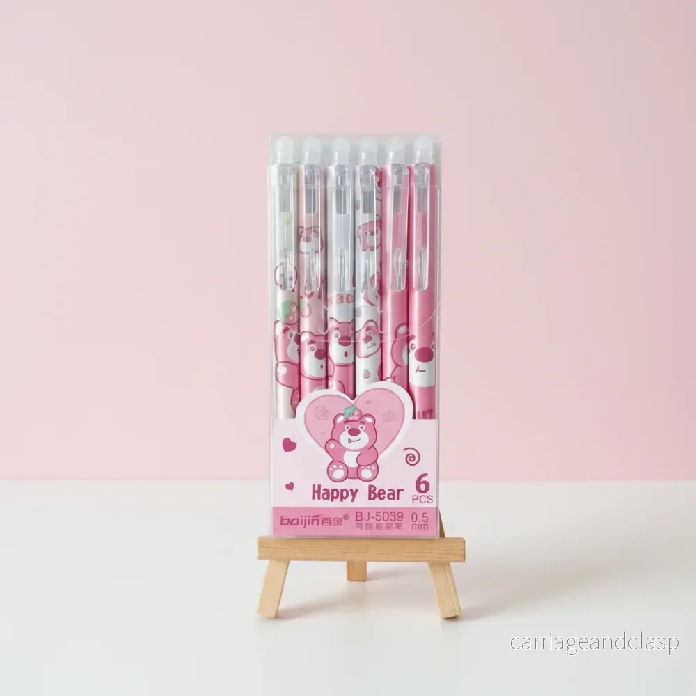 Pennor i 6 pack - Happy bear